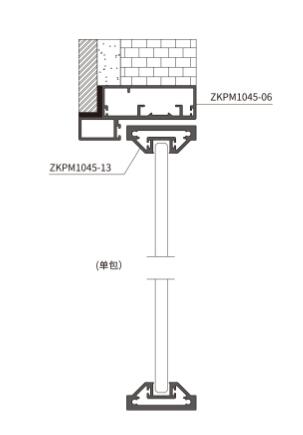 80f61b708619d8b4 ZKPM1045-4510极窄15mm墙体框跳色平开门